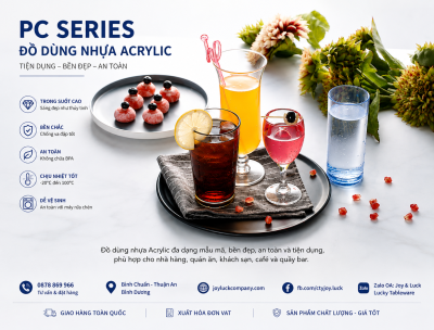 Đồ dùng nhựa Acrylic và PC Lucky Tableware