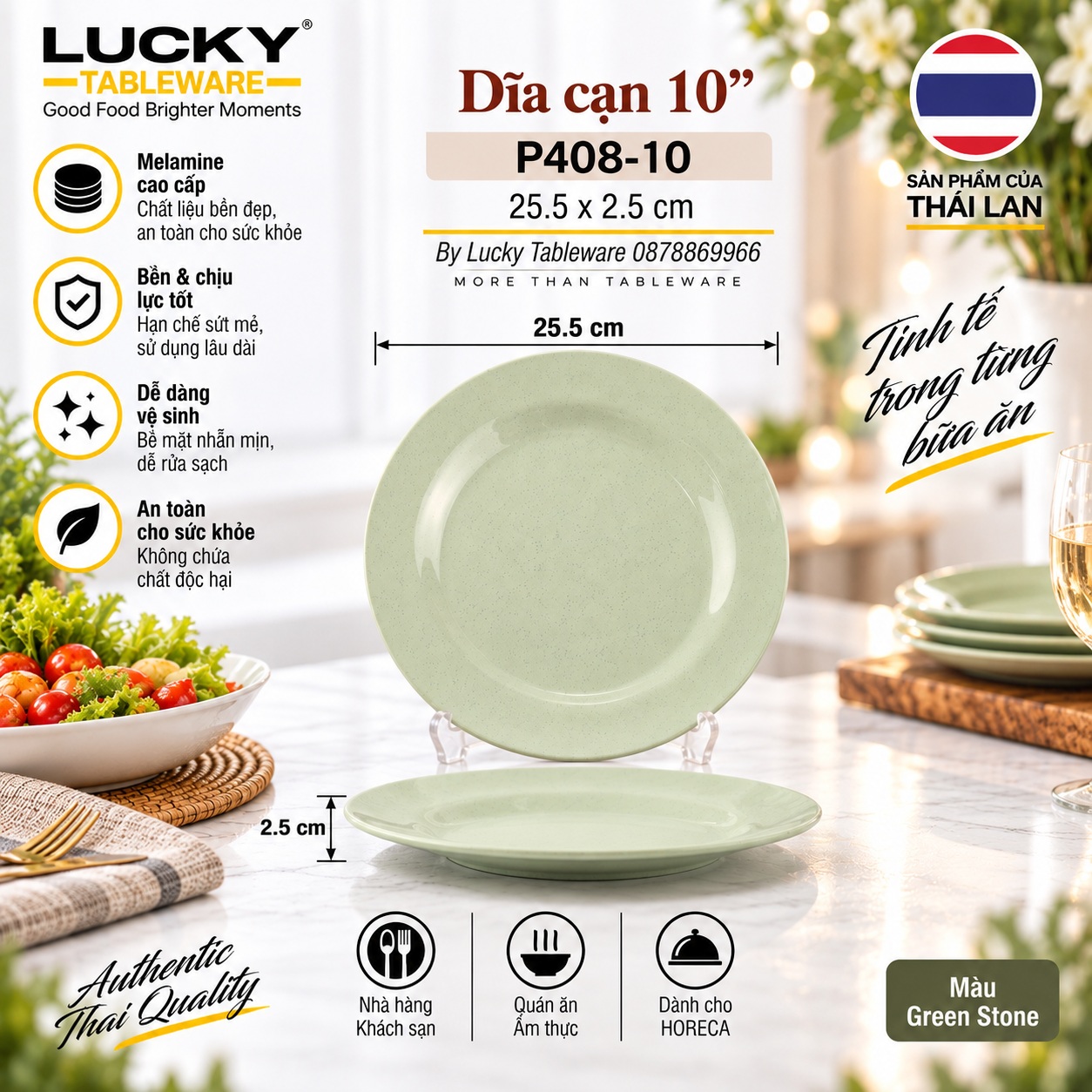 Dĩa Cạn 10 inch P408-10