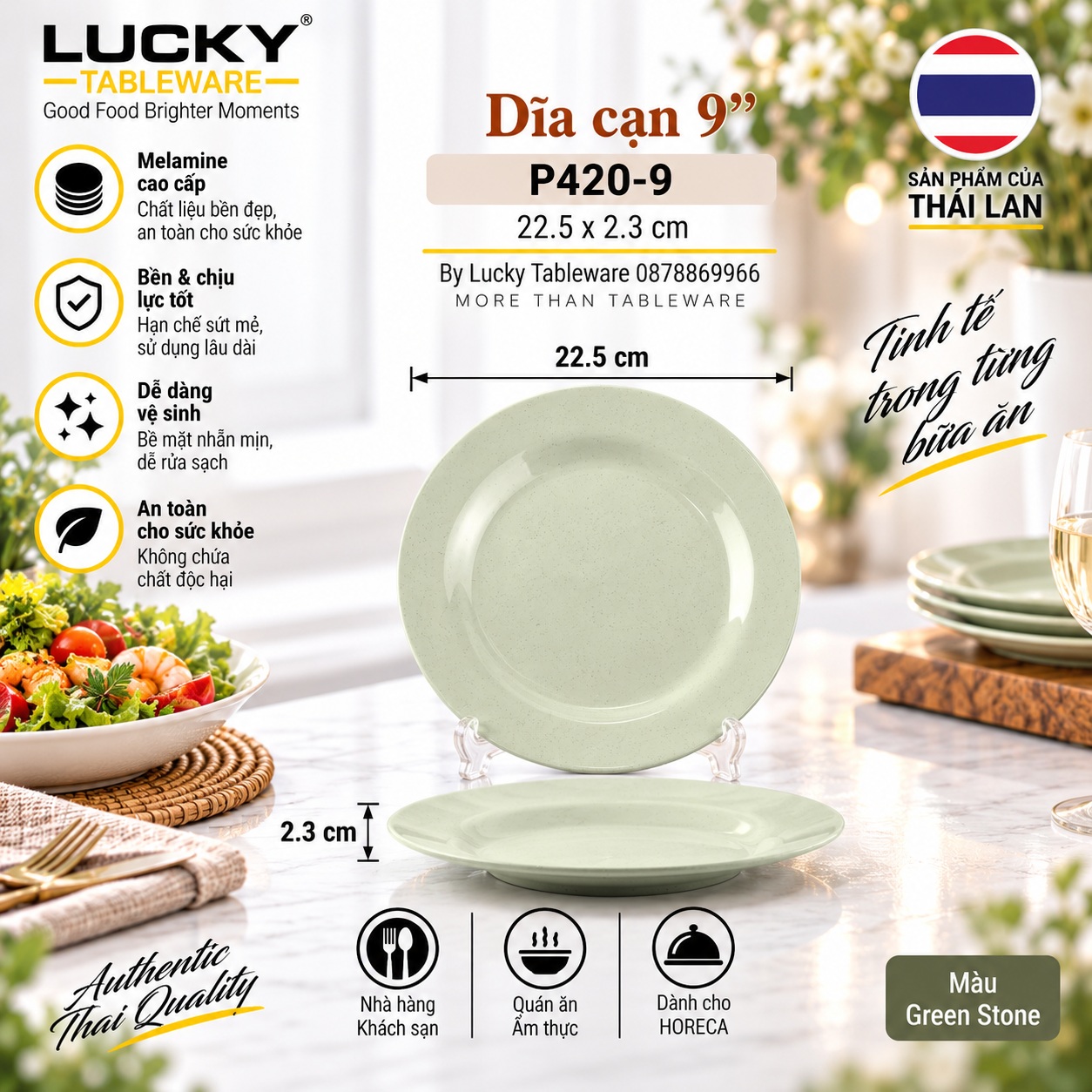 Dĩa Cạn 9 inch P420-9