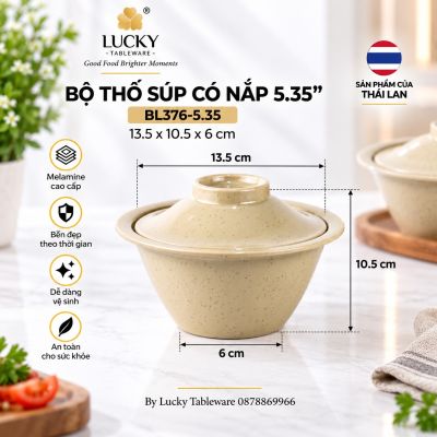Bộ thố súp có nắp 5.35 | BL376-5.35