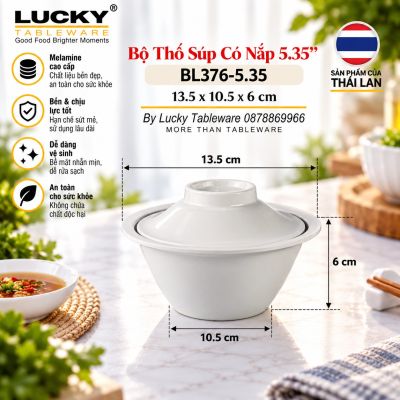 Bộ thố súp có nắp 5.35 | BL376-5.35