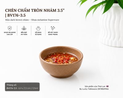 Chén Chấm Tròn Nhám 3.5