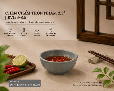 Chén Chấm Tròn Nhám 3.5