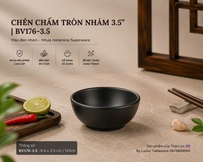 Chén Chấm Tròn Nhám 3.5