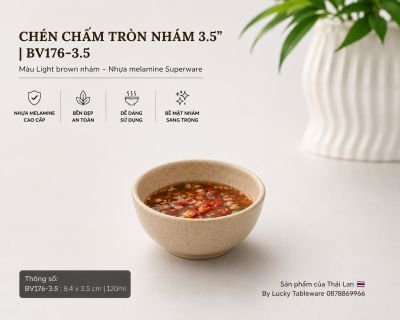 Chén Chấm Tròn Nhám 3.5