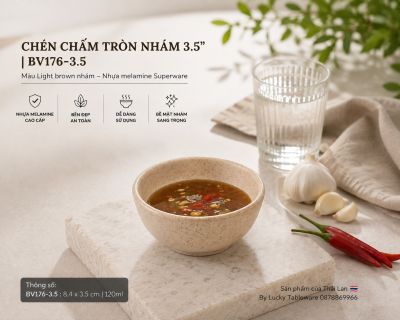 Chén Chấm Tròn Nhám 3.5