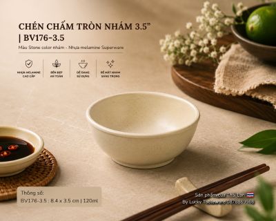 Chén Chấm Tròn Nhám 3.5