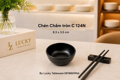 Chén Chấm tròn C 124N 8.3 x 3.5 cm
