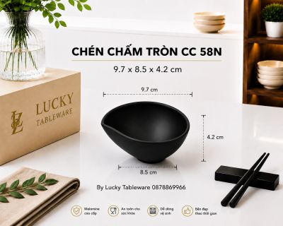 CHÉN CHẤM CC 58N NHÁM ĐEN