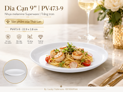 Dĩa Cạn 9'' | PV473-9