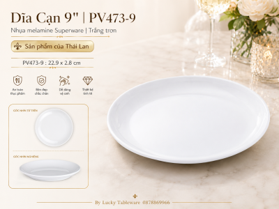 Dĩa Cạn 9'' | PV473-9