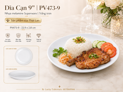 Dĩa Cạn 9'' | PV473-9