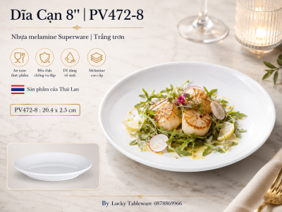 Dĩa Cạn 8'' | PV472-8