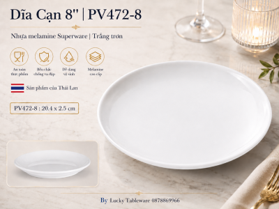 Dĩa Cạn 8'' | PV472-8