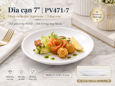 Dĩa cạn 7'' | PV471-7
