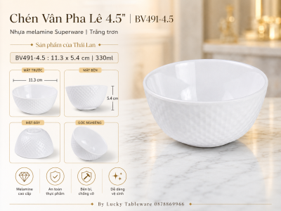 Chén Vân Pha Lê 4.5
