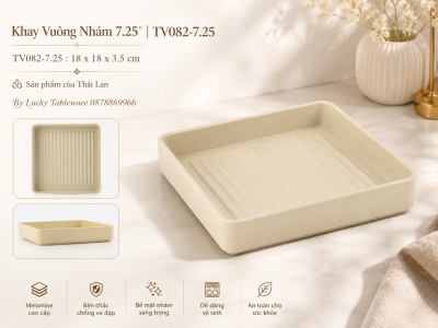 Khay Vuông Nhám 7.25