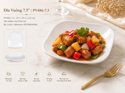 Dĩa Vuông 7.5'' | PV486-7.5