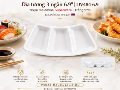 Dĩa tương 3 ngăn 6.9