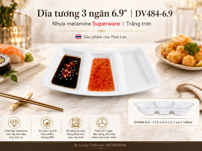 Dĩa tương 3 ngăn 6.9
