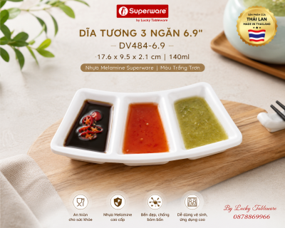 Dĩa tương 3 ngăn 6.9