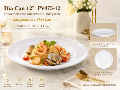 Dĩa Cạn 12'' | PV475-12
