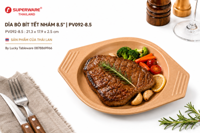 Dĩa Bò Bít Tết Nhám 8.5