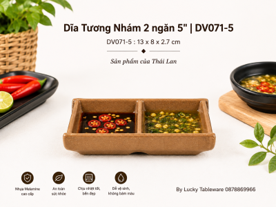 Dĩa Tương Nhám 2 ngăn 5