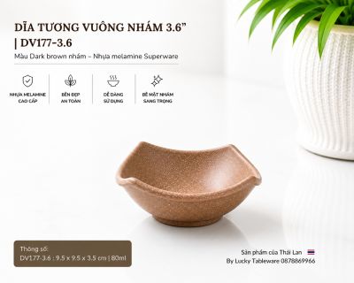 Dĩa Tương Vuông Nhám 3.6