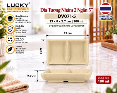 Dĩa Tương Nhám 2 ngăn 5