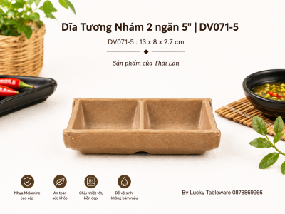 Dĩa Tương Nhám 2 ngăn 5