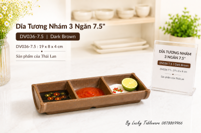 Dĩa Tương Nhám 3 Ngăn 7.5