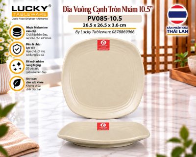 Dĩa Vuông Cạnh Tròn Nhám 10.5