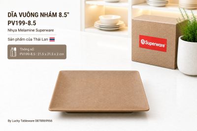 Dĩa Vuông Nhám 8.5