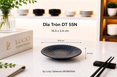 Dĩa Tròn DT 55N 14.5 x 2.4 cm