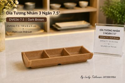 Dĩa Tương Nhám 3 Ngăn 7.5