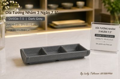 Dĩa Tương Nhám 3 Ngăn 7.5