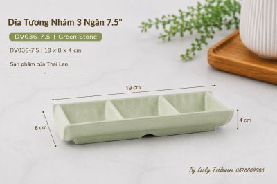 Dĩa Tương Nhám 3 Ngăn 7.5