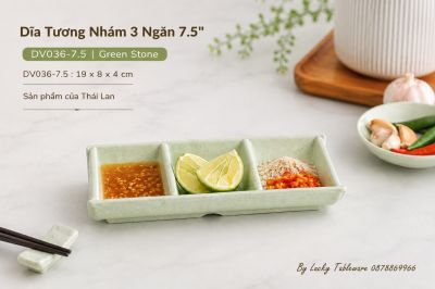 Dĩa Tương Nhám 3 Ngăn 7.5