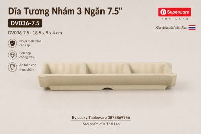 Dĩa Tương Nhám 3 Ngăn 7.5