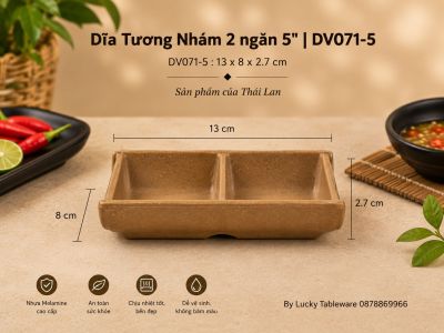 Dĩa Tương Nhám 2 ngăn 5