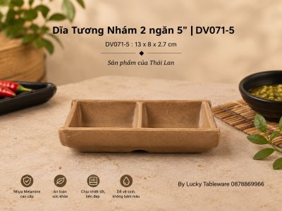 Dĩa Tương Nhám 2 ngăn 5