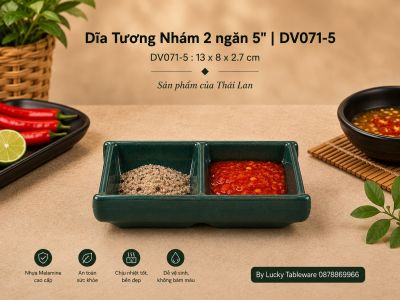 Dĩa Tương Nhám 2 ngăn 5