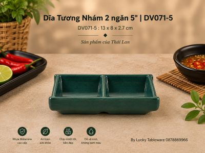 Dĩa Tương Nhám 2 ngăn 5