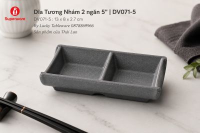 Dĩa Tương Nhám 2 ngăn 5