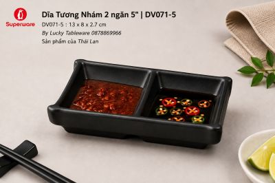 Dĩa Tương Nhám 2 ngăn 5