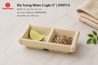 Dĩa Tương Nhám 2 ngăn 5