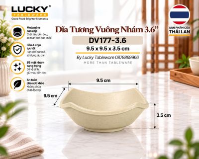 Dĩa Tương Vuông Nhám 3.6