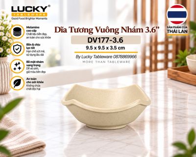 Dĩa Tương Vuông Nhám 3.6