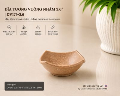 Dĩa Tương Vuông Nhám 3.6